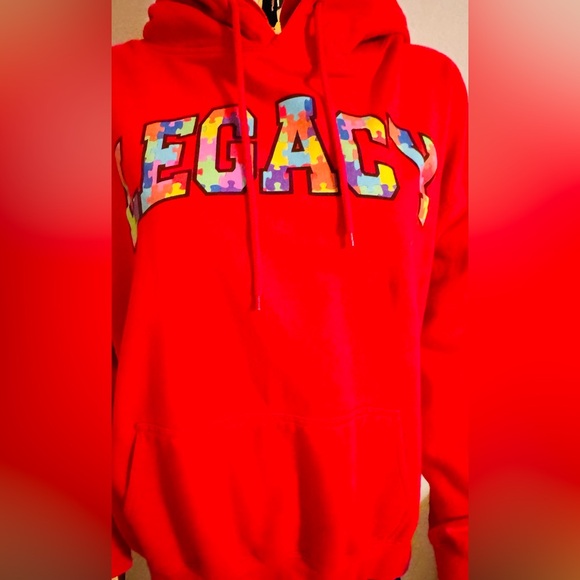 Fashion Nova Red Building My Legacy Hoodie, Size XL - Picture 13 of 16